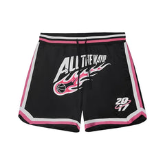 All The Way Up Basketball Shorts - Flame Graphics