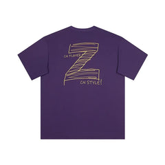UZIS CN Style Basketball T-Shirt | Hand-Drawn Z for Streetball Culture