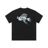 UZIS Glow-in-the-Dark Fish Bone T-Shirt | Unisex Streetwear