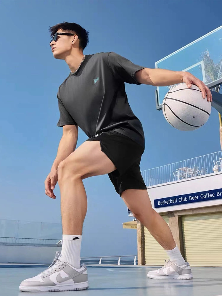 Uzis Apple Basketball Art T-Shirt | Urban Streetwear