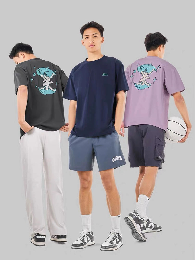 Uzis Apple Basketball Art T-Shirt | Urban Streetwear