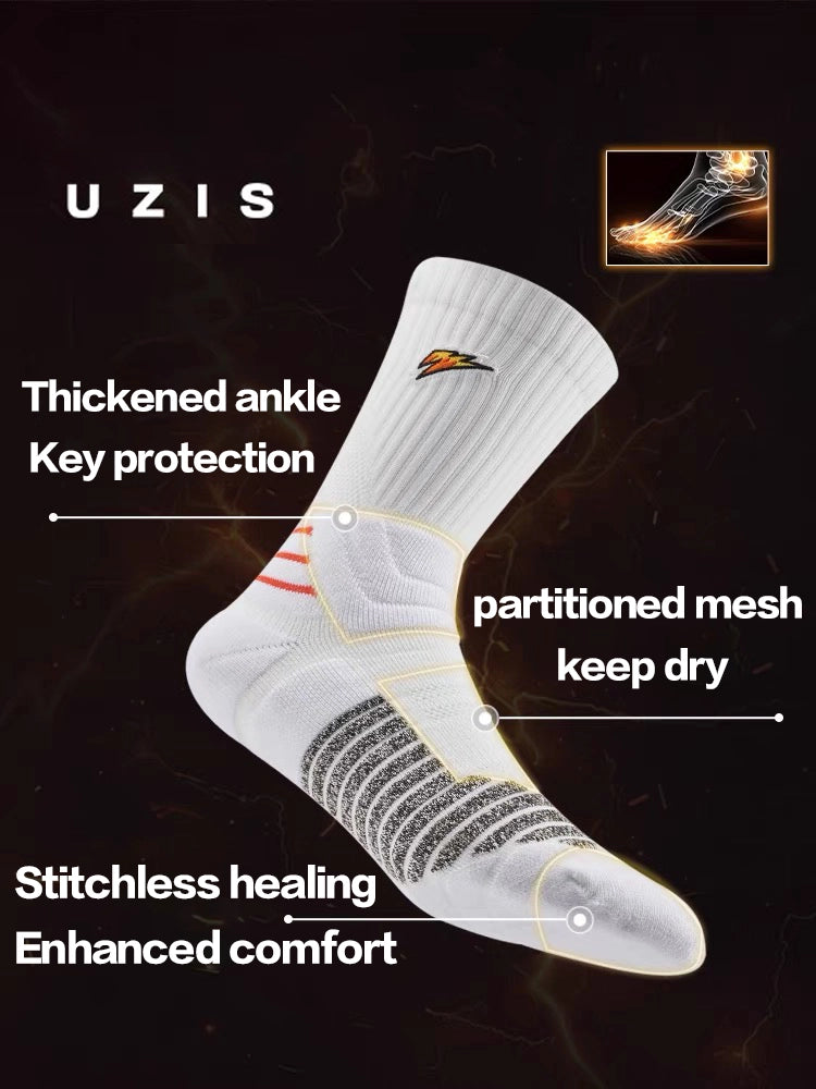 UZIS Basketball Socks | Lightweight Performance with Lightning Design
