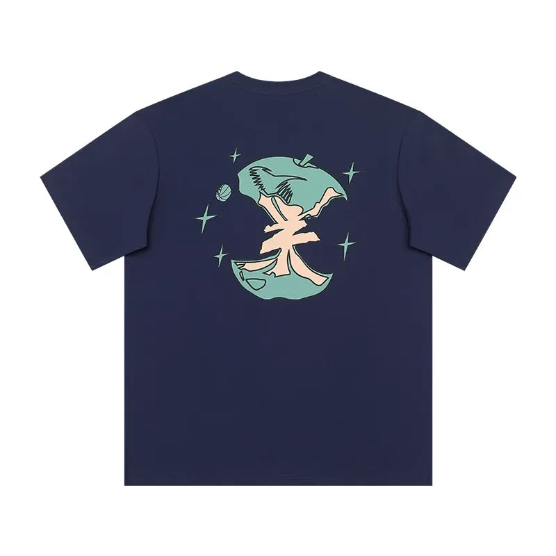 Uzis Apple Basketball Art T-Shirt | Urban Streetwear