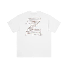 UZIS CN Style Basketball T-Shirt | Hand-Drawn Z for Streetball Culture