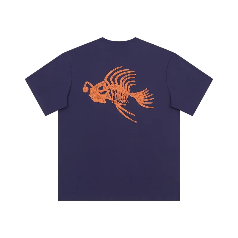 UZIS Glow-in-the-Dark Fish Bone T-Shirt | Unisex Streetwear